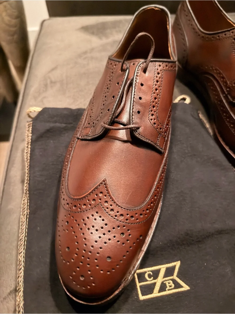 Allen Edmonds brown leather